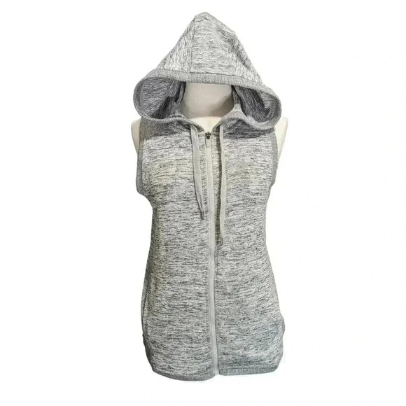 90 Degree by Reflex Athletic Gray Full Zip Hoodie Vest Size S - Picture 1 of 7